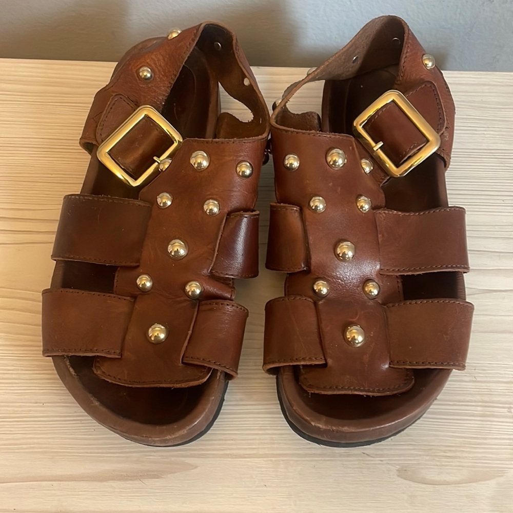 Vanessa Bruno Leather studded Sandals